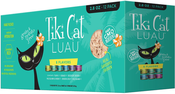 Tiki Cat Queen Emma Luau Variety Pack Grain-Free Canned Cat Food, 2.8 oz, case of 12