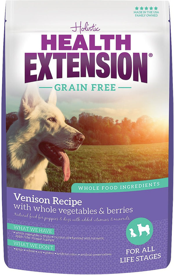 Health Extension Grain-Free Venison Recipe Dry Dog Food, 23.5 lbs