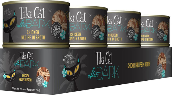 Tiki Cat After Dark Chicken Canned Cat Food, 5.5 oz can, case of 8