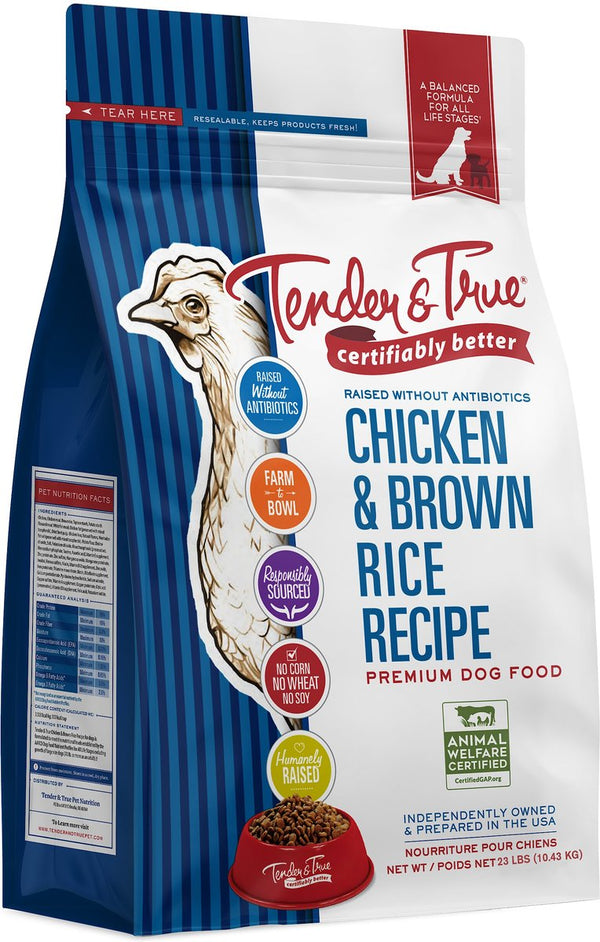 Tender & True Chicken & Brown Rice Recipe Dry Dog Food, 23 lbs