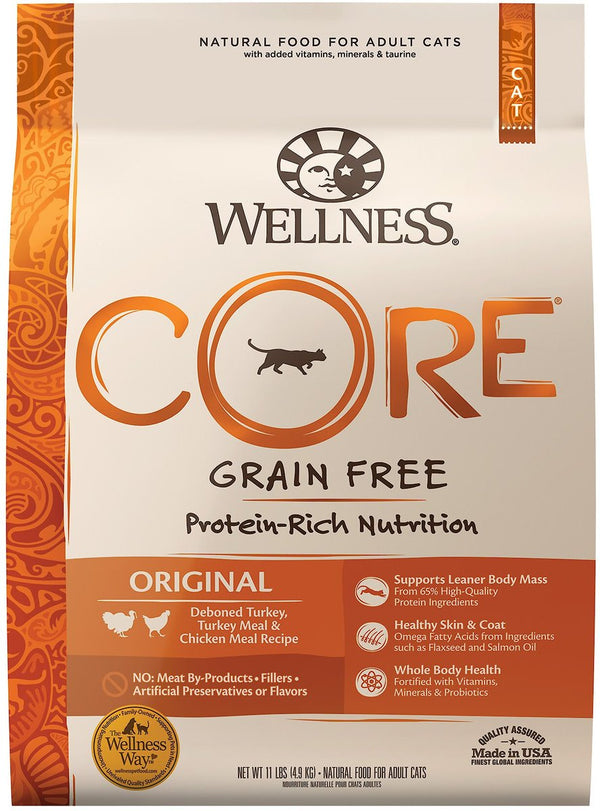 Wellness CORE Grain-Free Original Formula Natural Dry Cat Food, 11 lbs