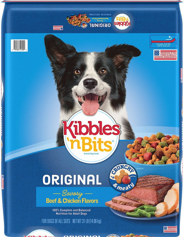 Kibbles 'n Bits Original Savory Beef & Chicken Flavors Dry Dog Food, 31 lb