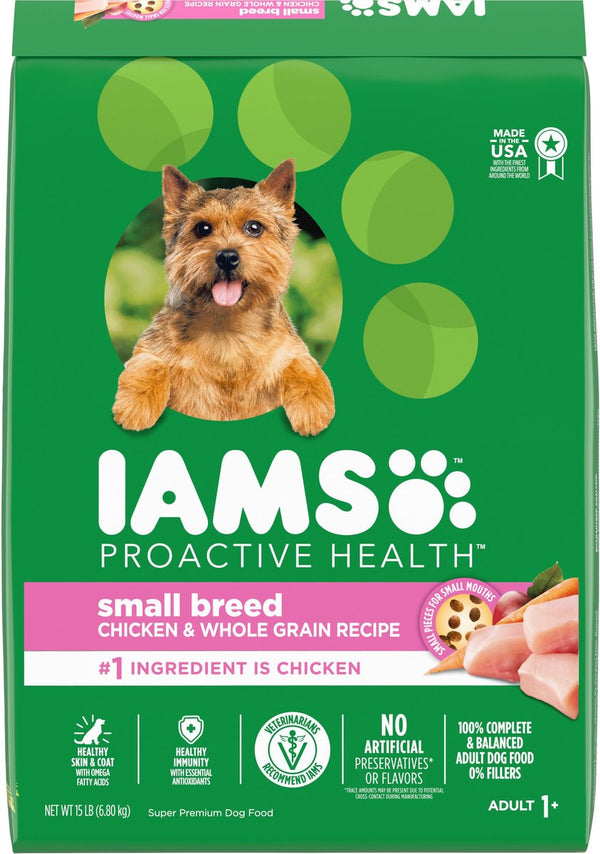 Iams Adult Small & Toy Breed Dry Dog Food, 15 lbs