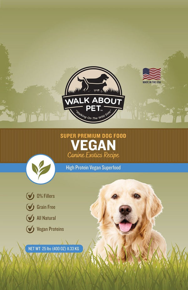 Walk About Canine Exotics Vegan Recipe Grain-Free Dry Dog Food, 25 lbs