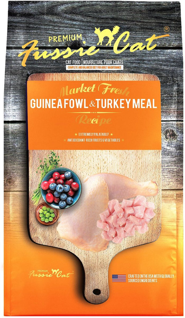 Fussie Cat Market Fresh Guinea Fowl & Turkey Meal Recipe Grain-Free Dry Cat Food, 10 lb