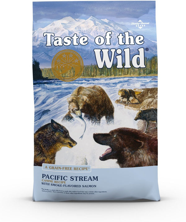 Taste of the Wild Pacific Stream Smoke-Flavored Salmon Grain-Free Dry Dog Food, 28 lbs