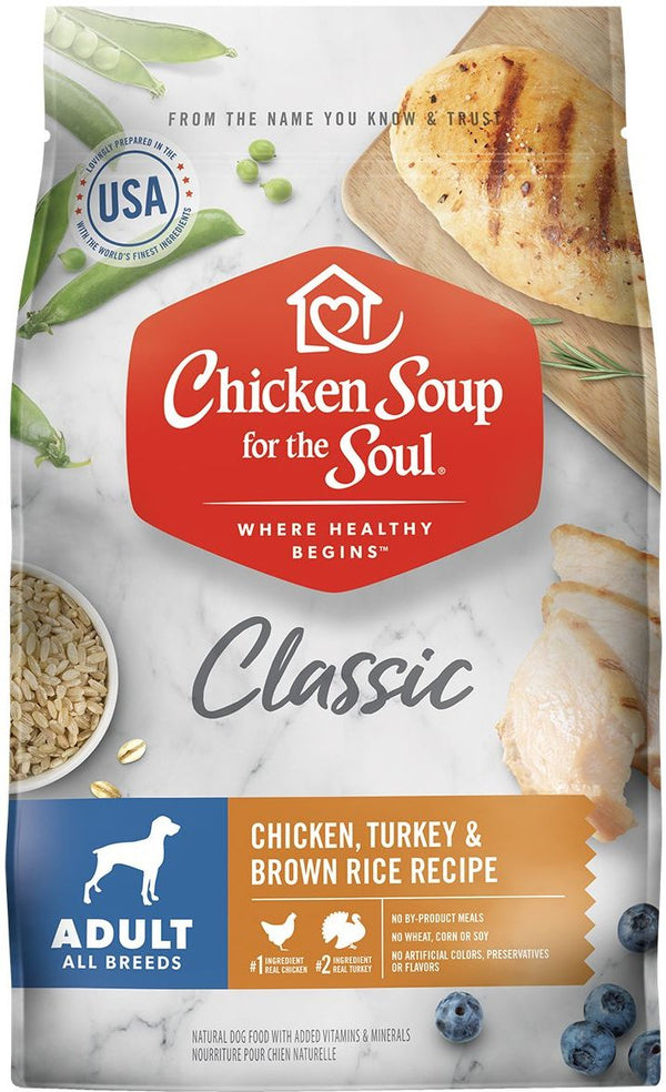 Chicken Soup for the Soul Chicken, Turkey, & Brown Rice Recipe Dry Dog Food, 28 lb