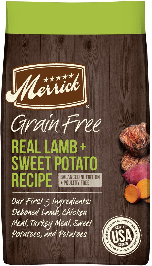 Merrick Grain-Free Dry Dog Food Real Lamb & Sweet Potato Recipe, 22 lb