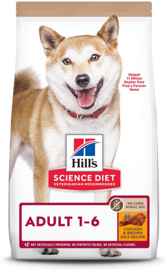 Hill's Science Diet Adult 1-6 Chicken & Brown Rice Recipe Dry Dog Food, 30 lbs