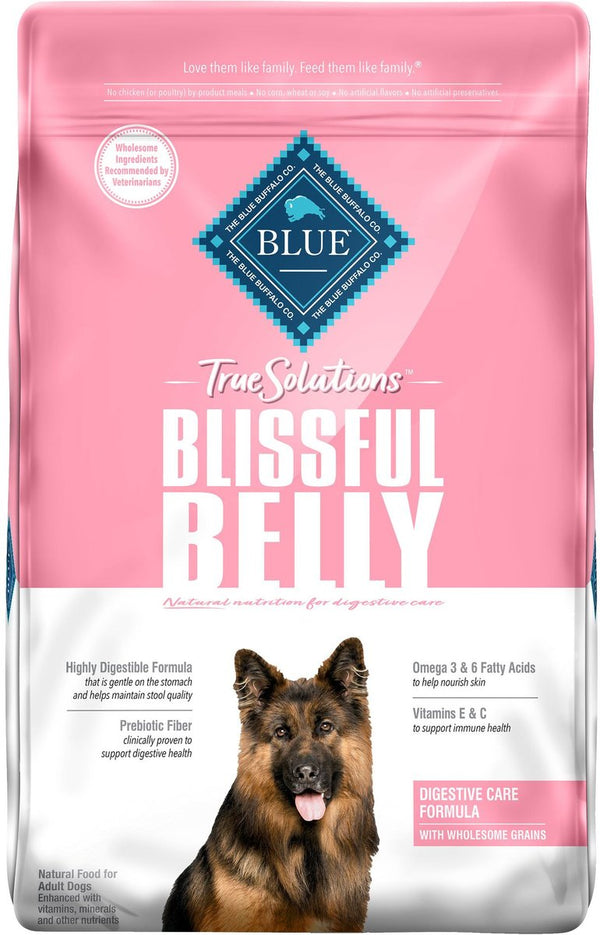 Blue Buffalo True Solutions Blissful Belly Digestive Care Formula Dry Dog Food, 24 lbs