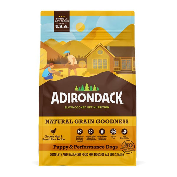 Adirondack 30% Protein High-Fat Recipe Chicken Meal & Brown Rice Puppy & Performance Dogs Dry Dog Food, 25 lb