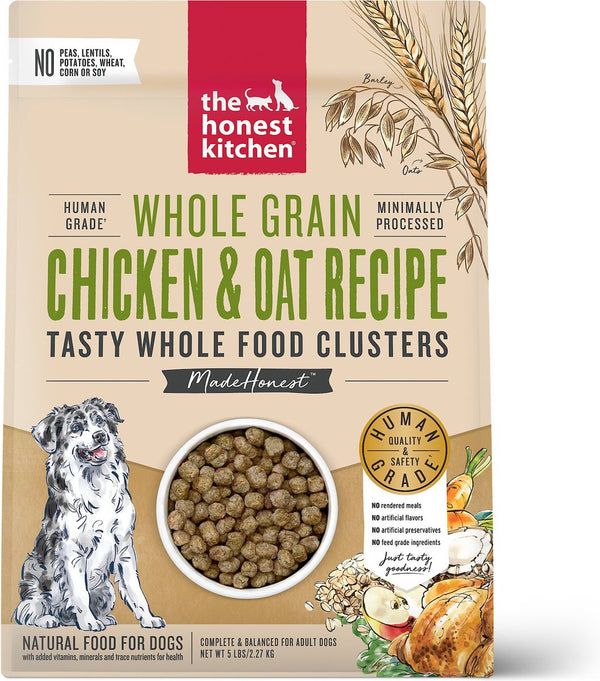 The Honest Kitchen Food Clusters Whole Grain Chicken & Oat Recipe Dog Food, 20 lbs