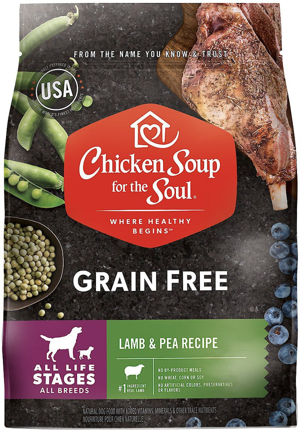 Chicken Soup for the Soul Grain-Free Lamb & Pea Recipe Dry Dog Food, 25 lb