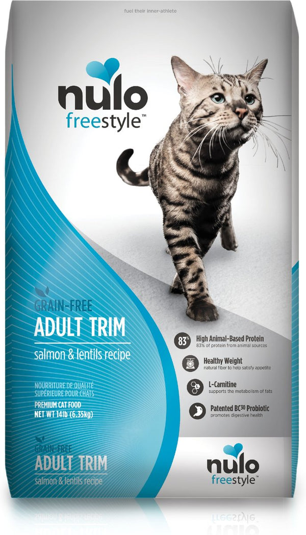 Nulo Freestyle Salmon & Lentils Recipe Grain-Free Adult Trim Dry Cat Food, 14 lbs