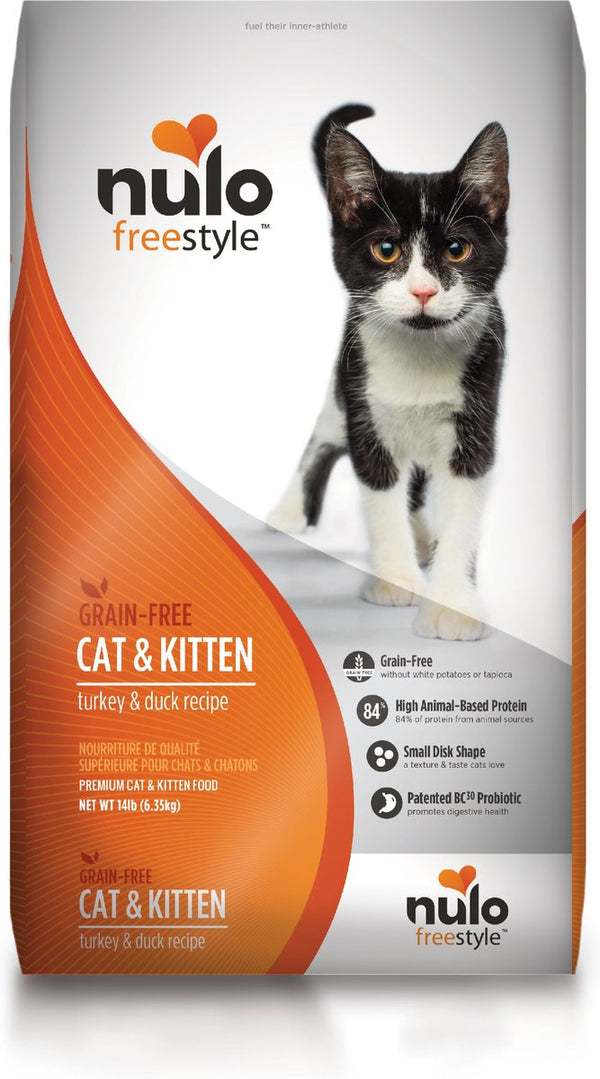 Nulo Freestyle Turkey & Duck Recipe Grain-Free Dry Cat & Kitten Food, 14 lbs