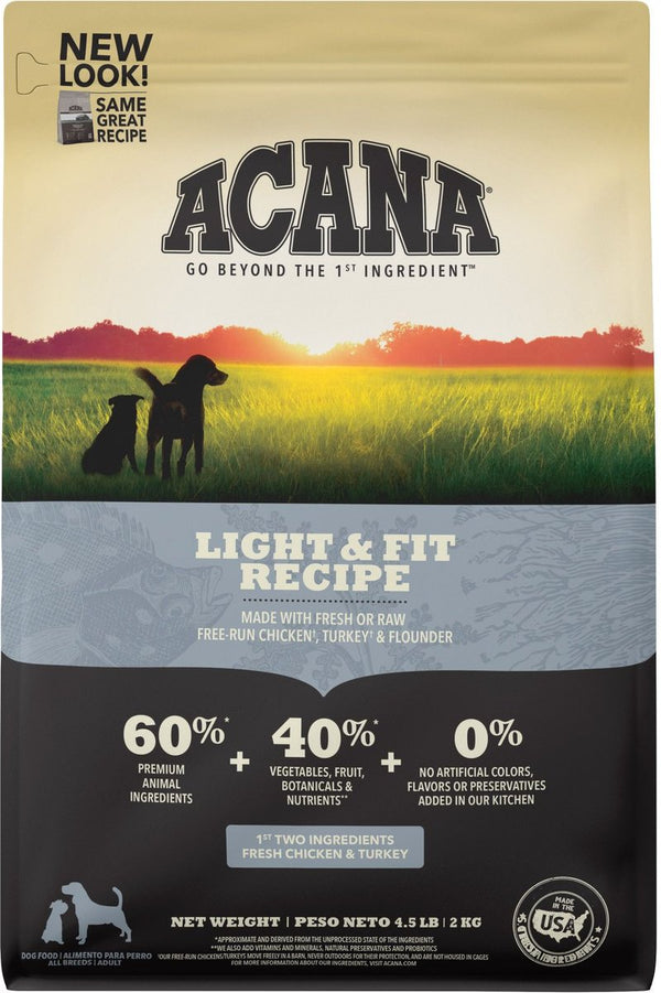 ACANA Light & Fit Recipe Grain-Free Adult Dry Dog Food, 31.5 lb Box (4.5 lb bag x 7 bags)