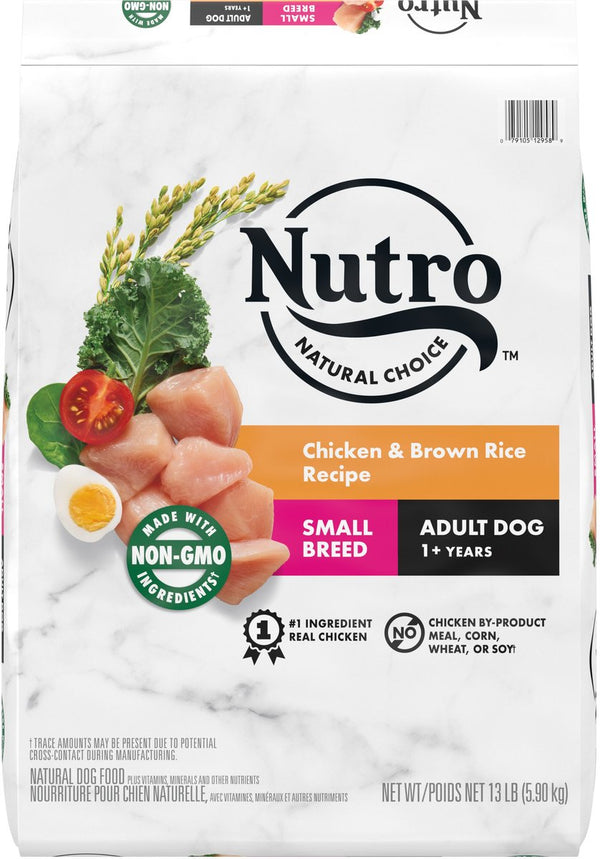 Nutro Natural Choice Small Breed Adult Chicken & Brown Rice Recipe Dry Dog Food, 13 lbs