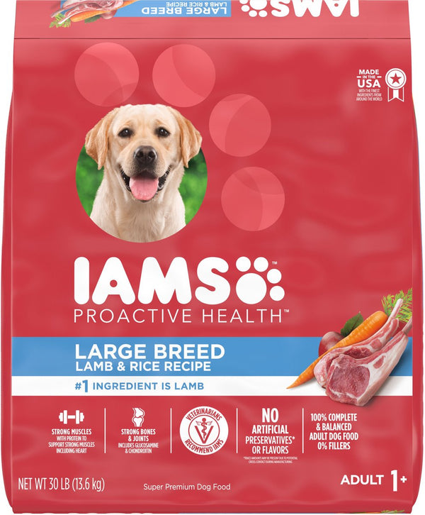 Iams Lamb & Rice Recipe Large Breed Dry Dog Food, 30 lbs