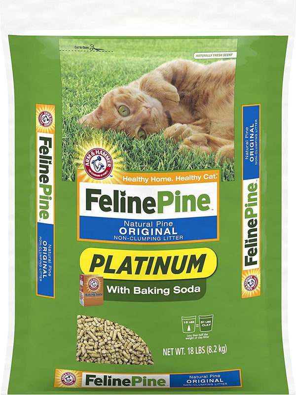 Feline Pine Platinum Natural Pine Cat Litter, 18 lbs