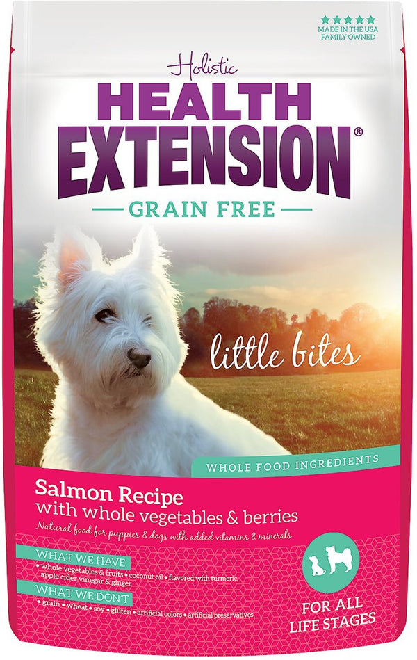 Health Extension Little Bites Grain-Free Salmon Recipe Dry Dog Food, 12 lbs