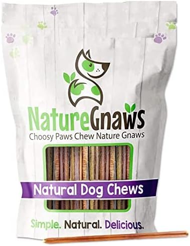 Nature Gnaws Extra Thin Bully Sticks for Dogs, 5 Inch