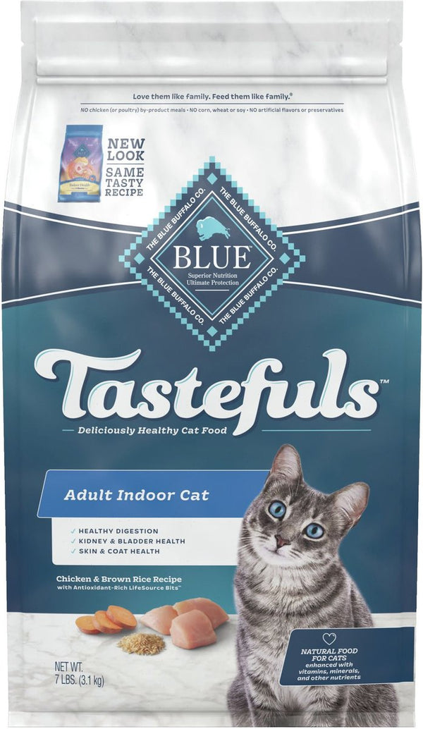 Blue Buffalo Tastefuls Chicken Indoor Natural Adult Dry Cat Food, 7 lbs