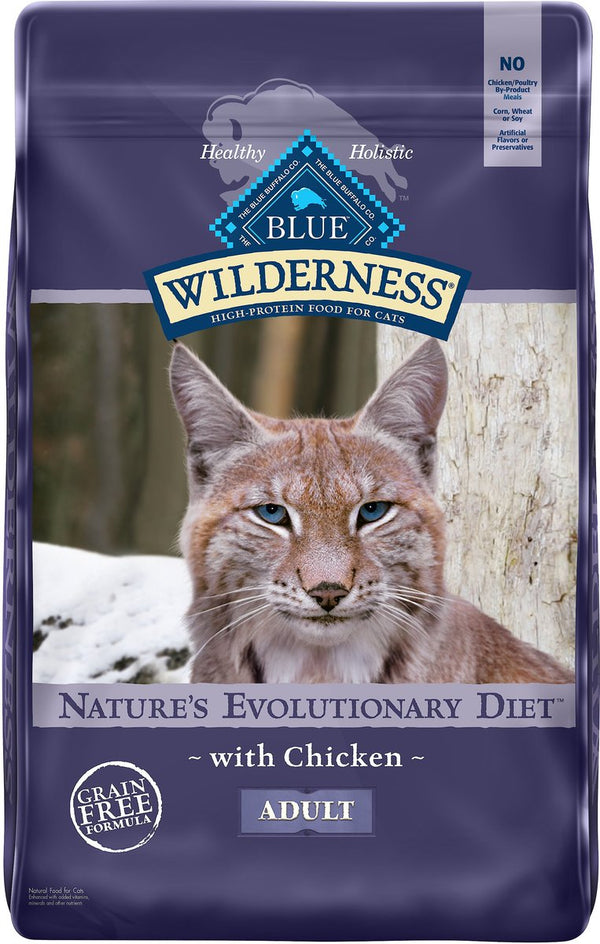 Blue Buffalo Wilderness Chicken Recipe Grain-Free Dry Cat Food, 12 lbs