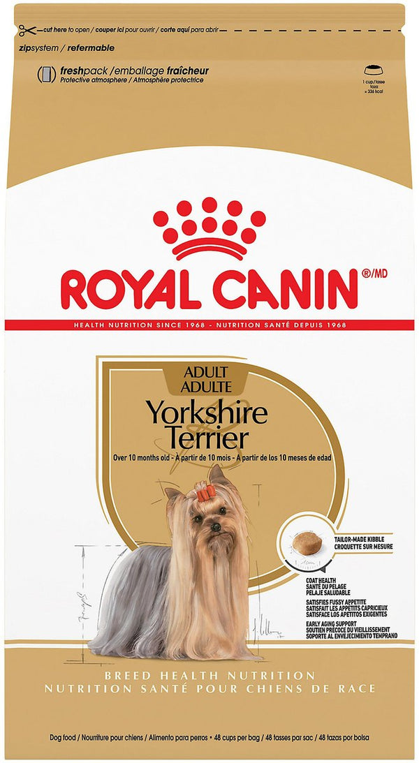 Royal Canin Breed Health Nutrition Yorkshire Terrier Adult Dry Dog Food, 10 lbs