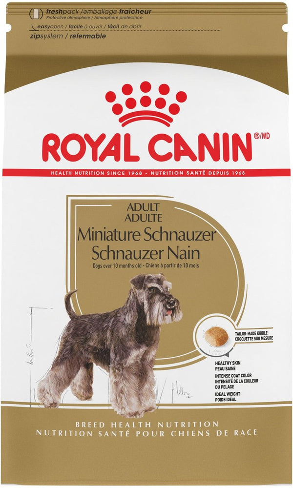 Royal Canin Breed Health Nutrition Miniature Schnauzer Adult Dry Dog Food, 10 lbs