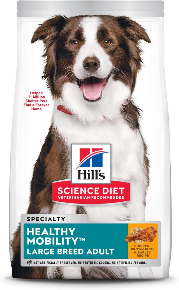 Hill's Science Diet Adult Healthy Mobility Large Breed Chicken Meal, Brown Rice & Barley Recipe Dry Dog Food, 30 lbs