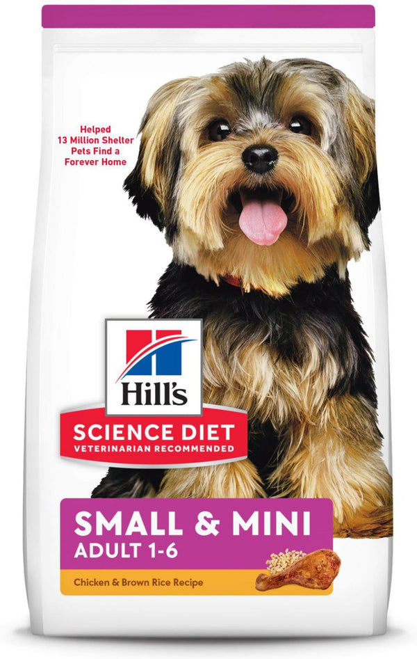 Hill's Science Diet Adult Small & Mini Chicken Meal & Rice Recipe Dry Dog Food, 15.5 lbs