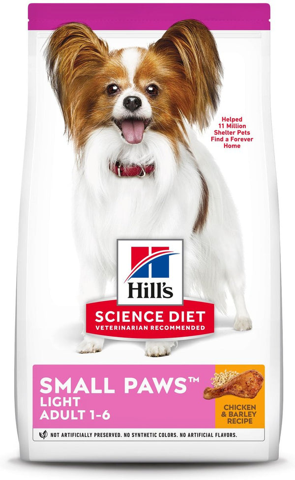 Hill's Science Diet Adult Small Paws Light Dry Dog Food, 15.5 lbs