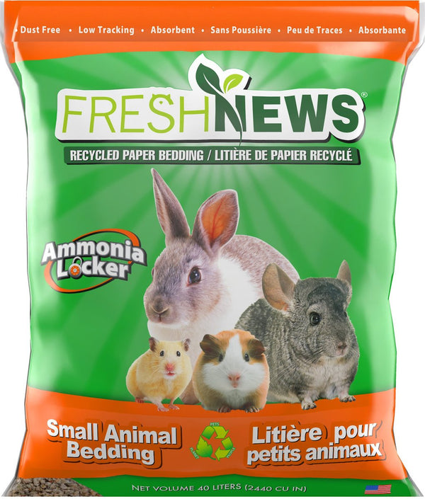 Fresh News Recycled Paper Bedding, Small Animal Bedding, 40 Liters