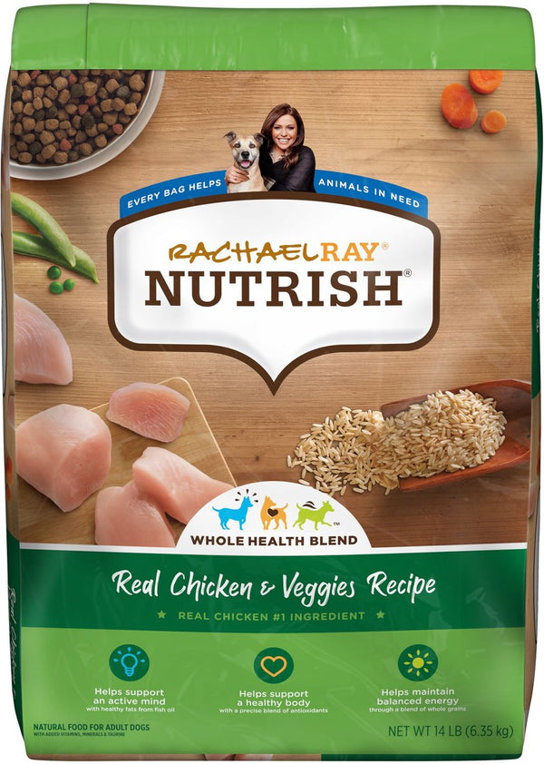 Rachael Ray Nutrish Premium Natural Dry Dog Food, Real Chicken & Veggies Recipe