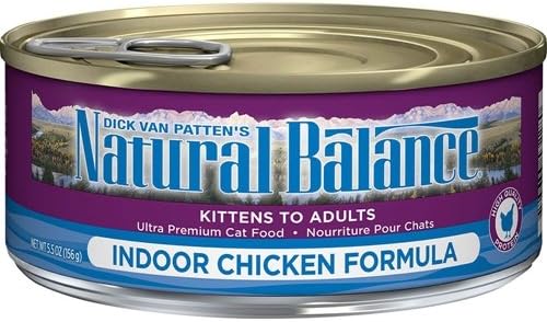 Natural Balance Can Cat Indoor ChkFormula, 5.5 oz Case 24