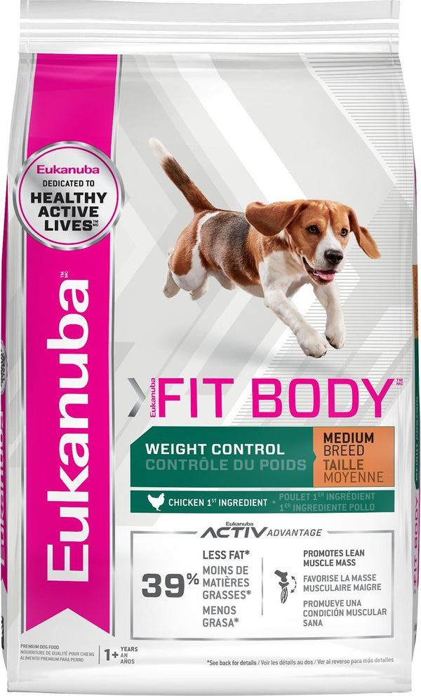 Eukanuba Fit Body Weight Control Medium Breed Dry Dog Food, 28 lbs