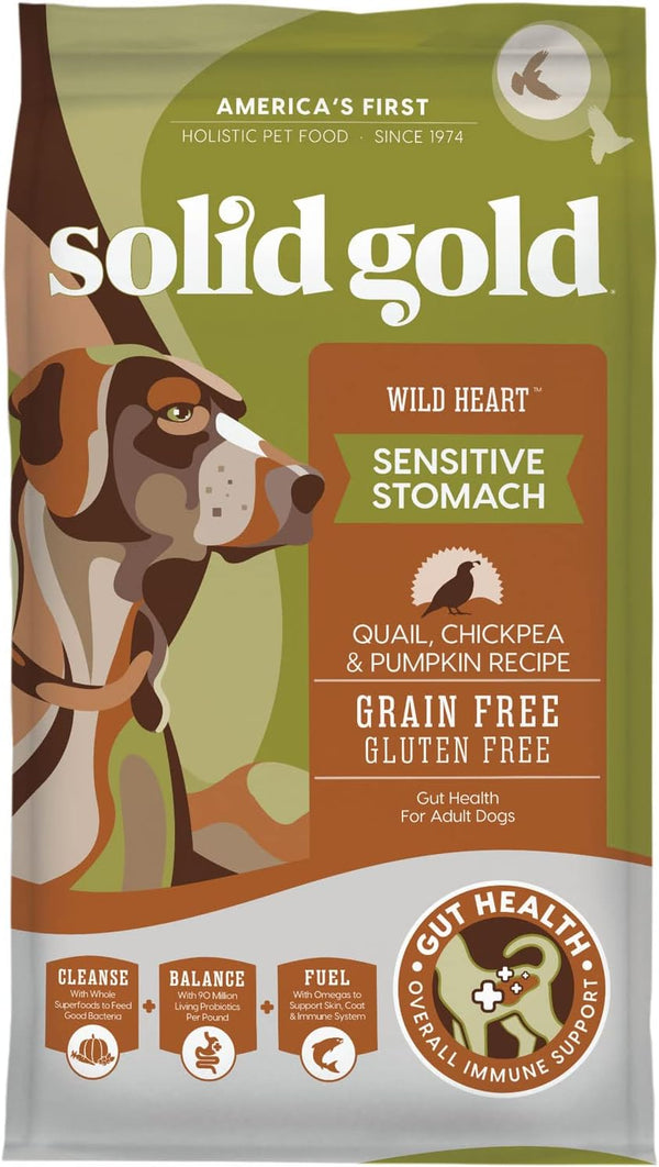 Solid Gold Sensitive Stomach Dog Food for Adult & Senior Dogs, 24 lbs