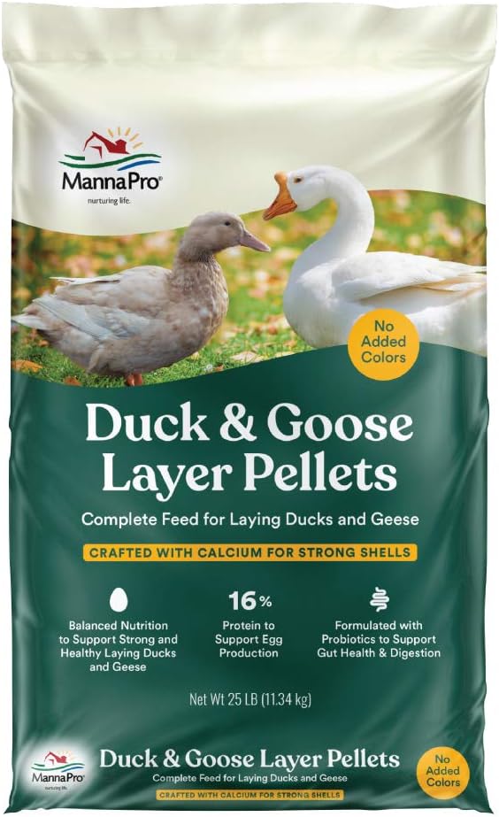 Manna Pro Duck Layer Pellet | High Protein for Increased Egg Production, 25 lbs