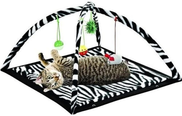 Zebra Print Cat Play Tent