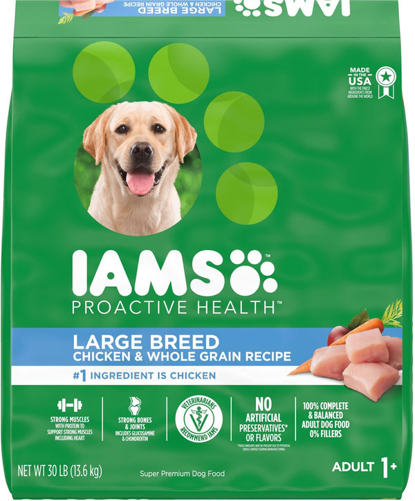 Iams Adult Large Breed Real Chicken High Protein Dry Dog Food