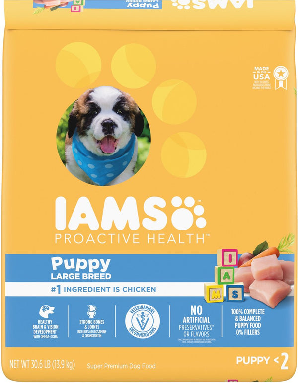 Iams ProActive Health Smart Puppy Large Breed Dry Dog Food, 30.6 lbs