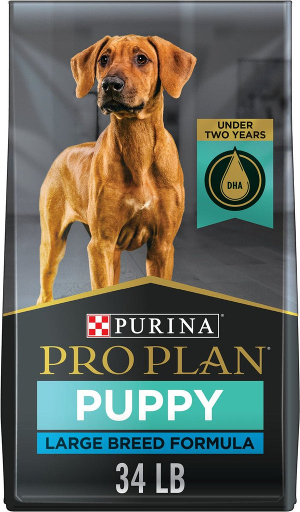 Purina Pro Plan High Protein Chicken & Rice Formula Large Breed Dry Puppy Food, 34 lb