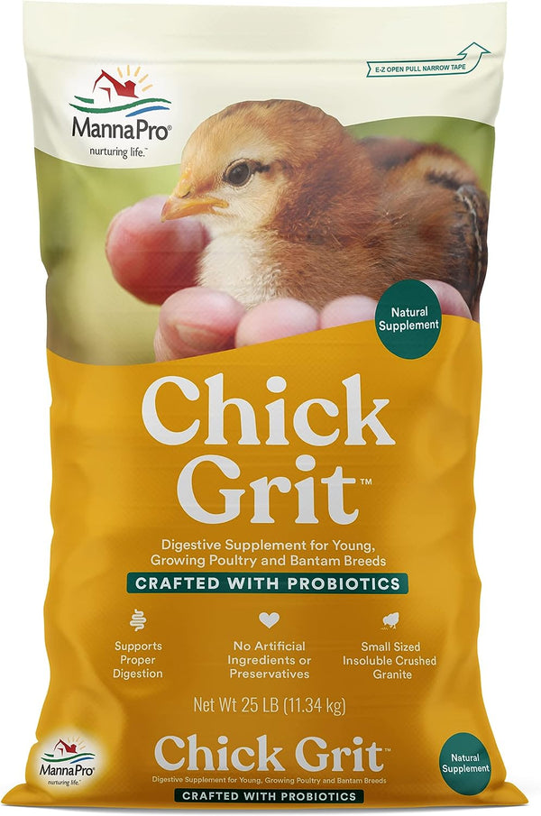 Manna Pro Chick Grit, Digestive Supplement for Young Poultry and Bantam Breed, 25 lbs