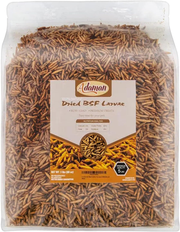 Adaman Dried Black Soldier Fly Larvae, 5 lbs