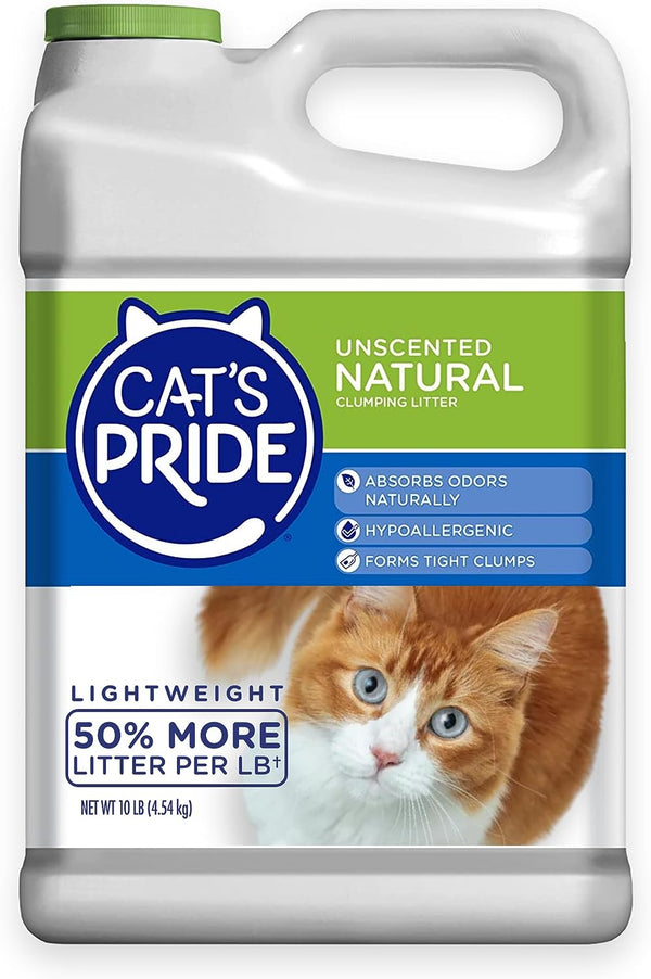 Cat's Pride Lightweight Clumping Litter, Unscented, 10 lbs