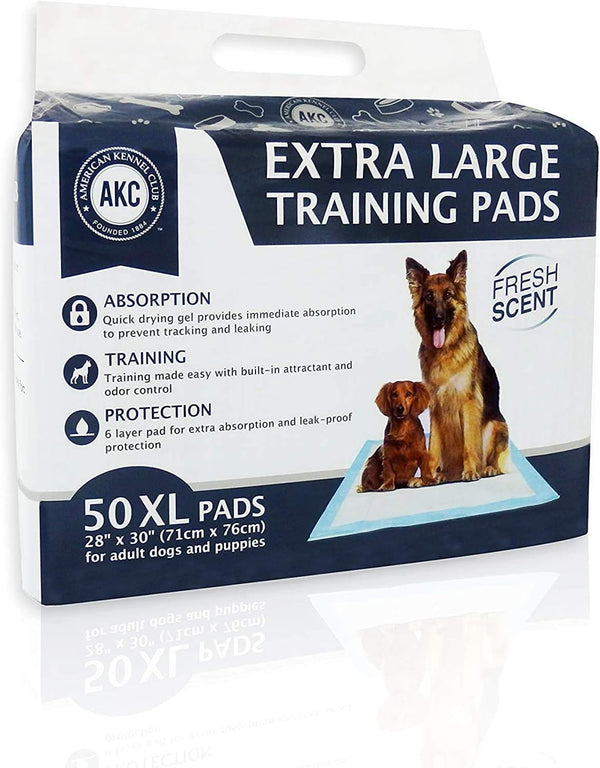 Ultra Absorbent Odor Control Training Pads For Dogs, Extra Large 30 x 28 Pee Pads, Fresh Scented, 50 Count