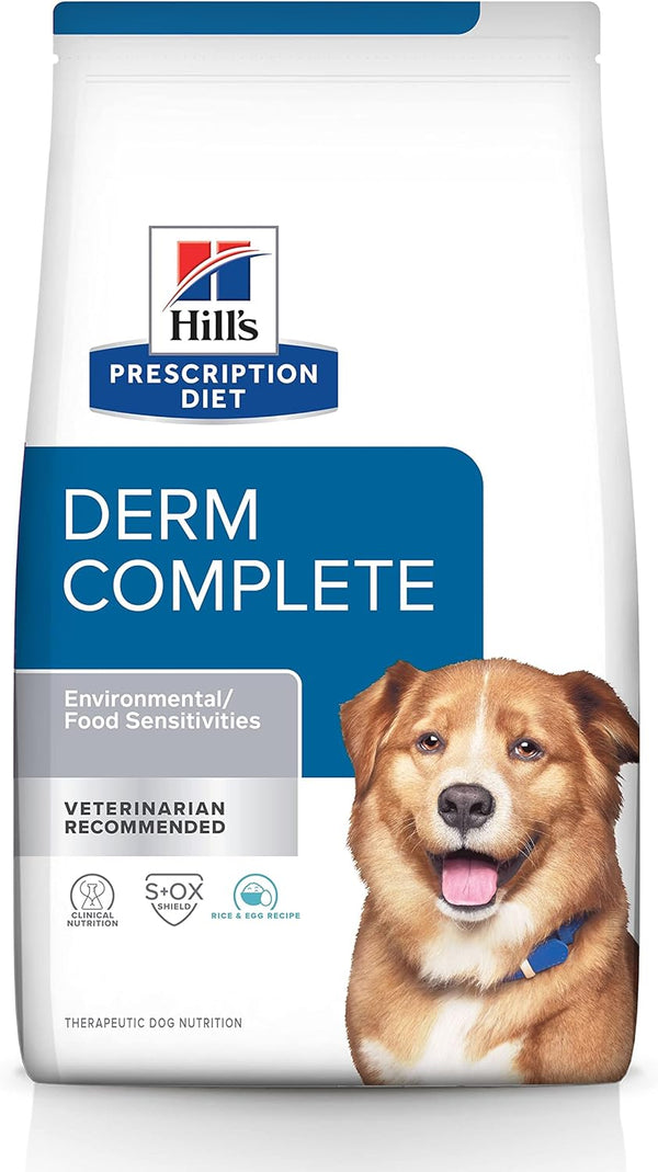 Hill's Prescription Diet Derm Complete Skin & Food Sensitivities Dry Dog Food, 14.3 lbs