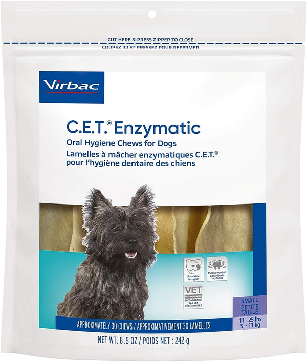 Virbac CET Enzymatic Oral Hygiene Chews for Dogs, Beef, 8.5 ounces
