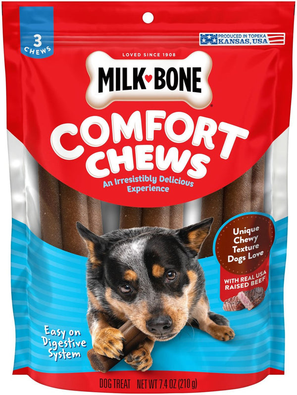 Milk-Bone Comfort Chews Real Beef Dog Treats, 3 Chews