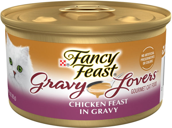 Fancy Feast Gravy Lovers Chicken Feast in Grilled Chicken Flavor Gravy Canned Cat Food (3 oz, case of 22)